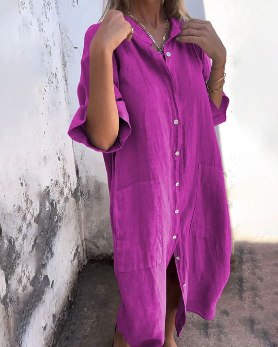 Niora Women's Boho Shirt Dress – Lightweight, Breathable Comfort 4