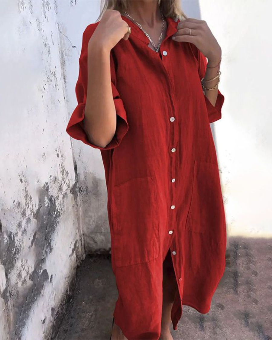 Niora Women's Boho Shirt Dress – Lightweight, Breathable Comfort 5
