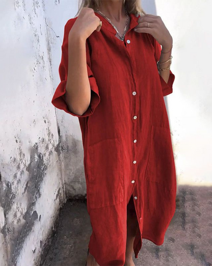 Niora Women's Boho Shirt Dress – Lightweight, Breathable Comfort 5