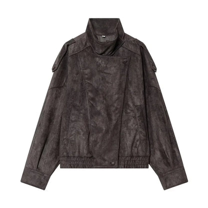 Niora Women's Faux Leather Jacket – Stylish Warm Outerwear for Fall 9