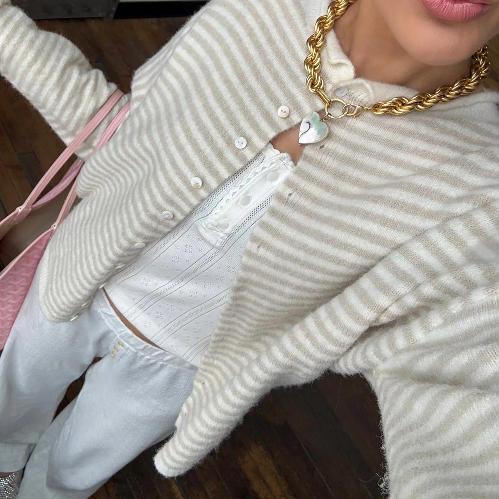 Niora Women's Long Cardigan – Cozy Striped Knitwear for Autumn 3