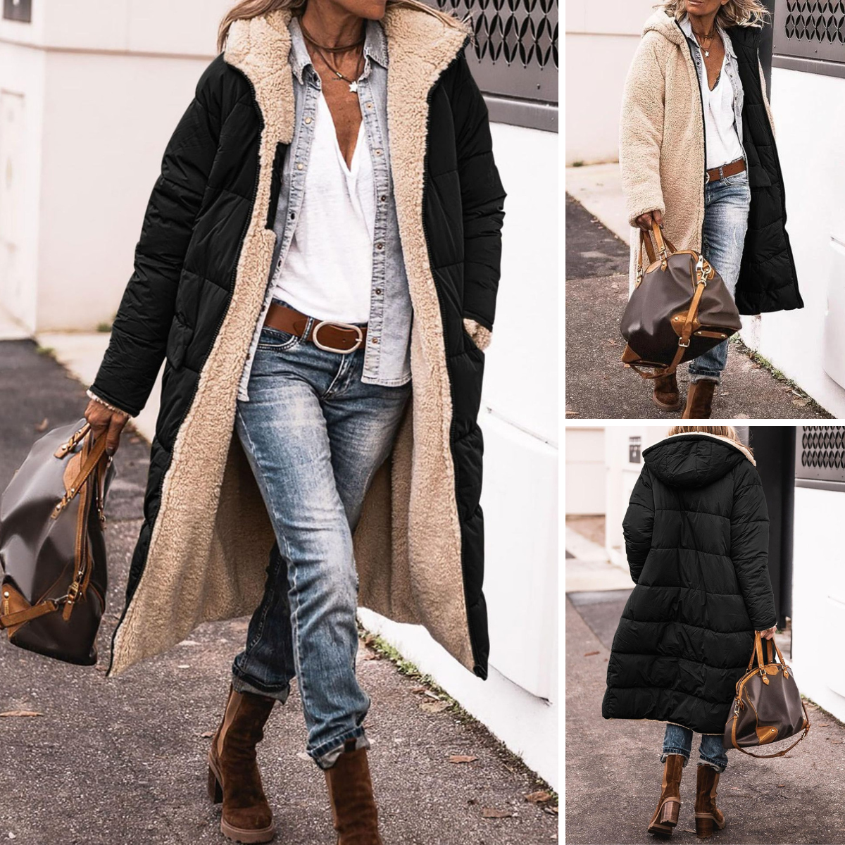 Nora Women's Elegant Reversible Jacket – Modern Style for All Occasions 7