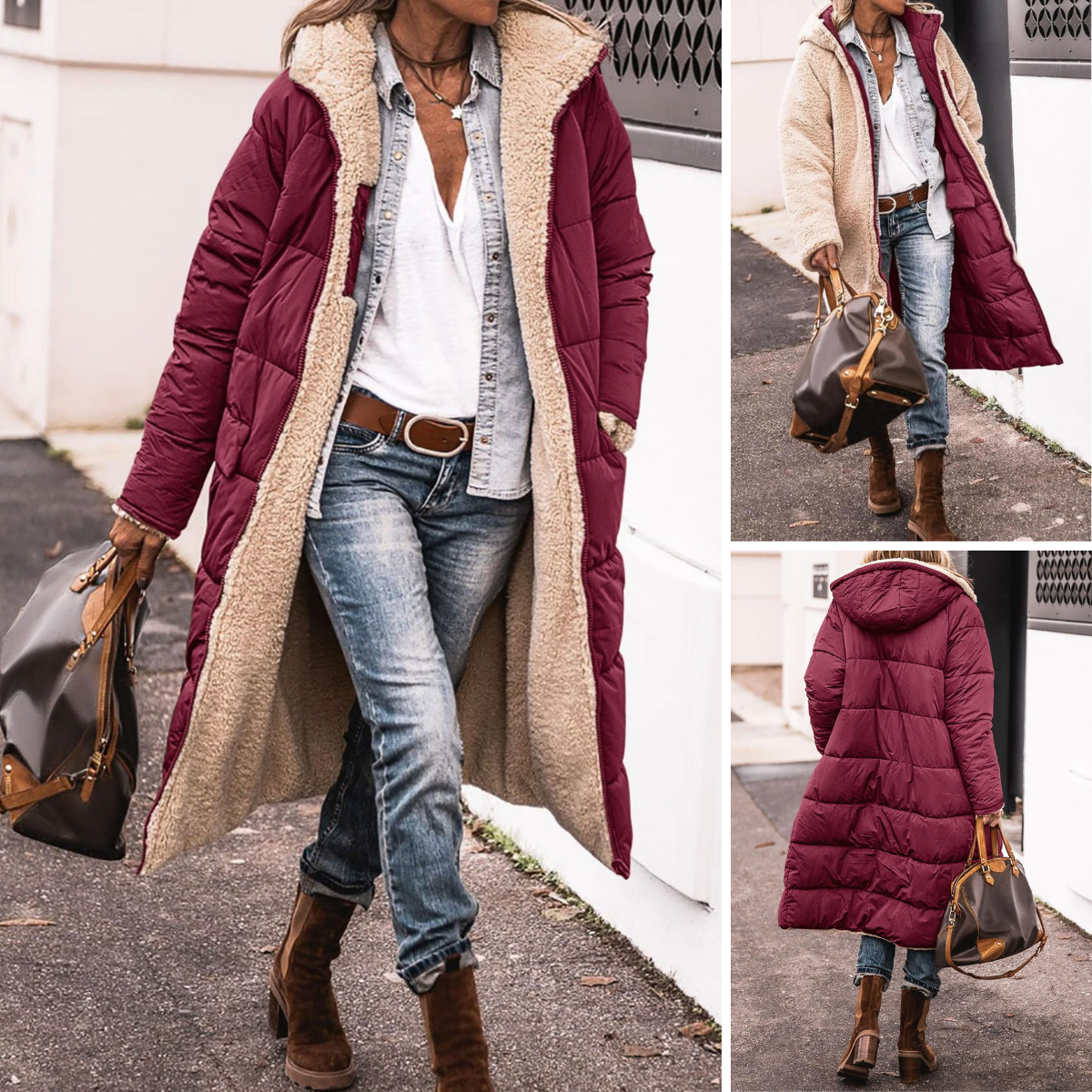 Nora Women's Elegant Reversible Jacket – Modern Style for All Occasions 9