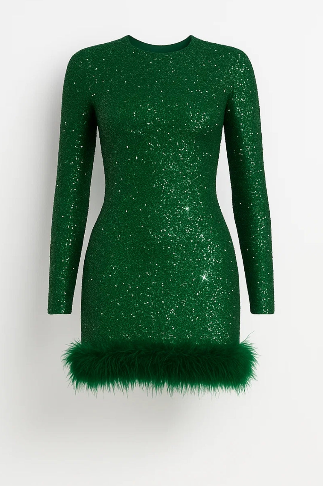 Nora Women's Mini Dress – Stunning Sequin and Feather Detail 1