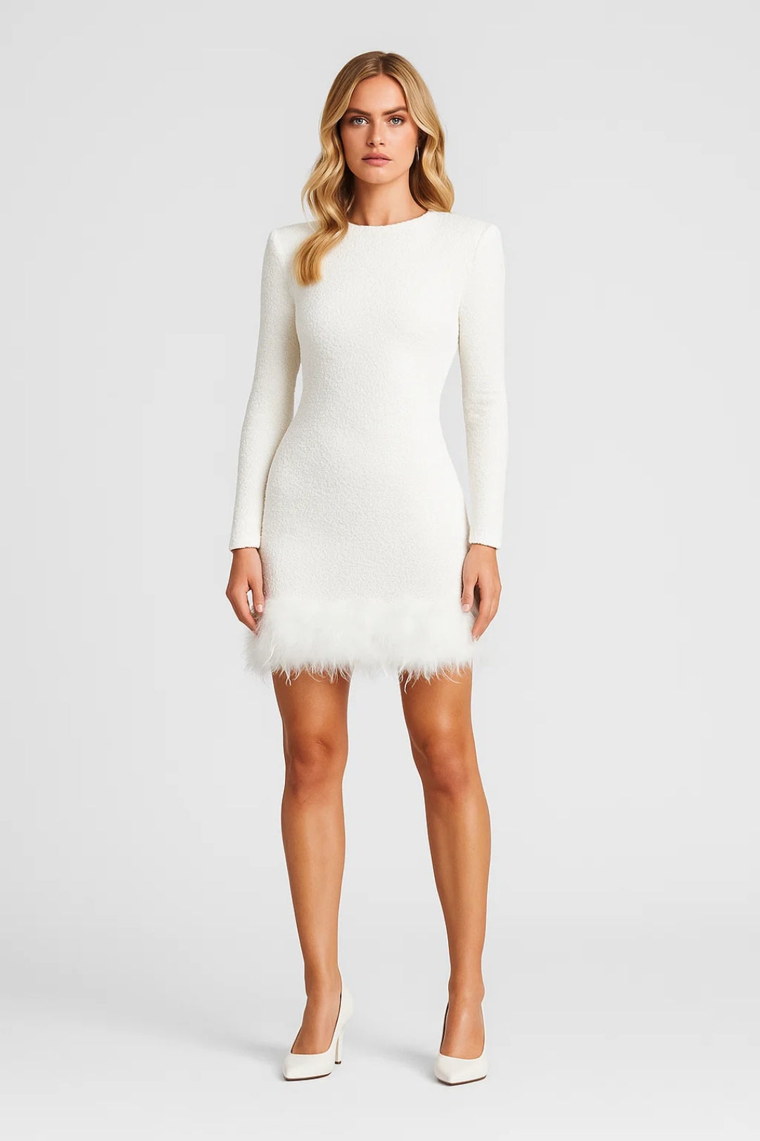 Nora Women's Mini Dress – Stunning Sequin and Feather Detail 3