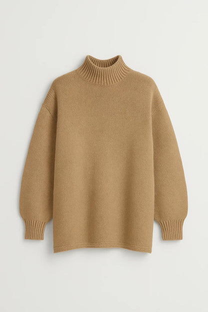 Nora Women's Oversized Sweater – Cozy High Collar for Everyday Wear 1