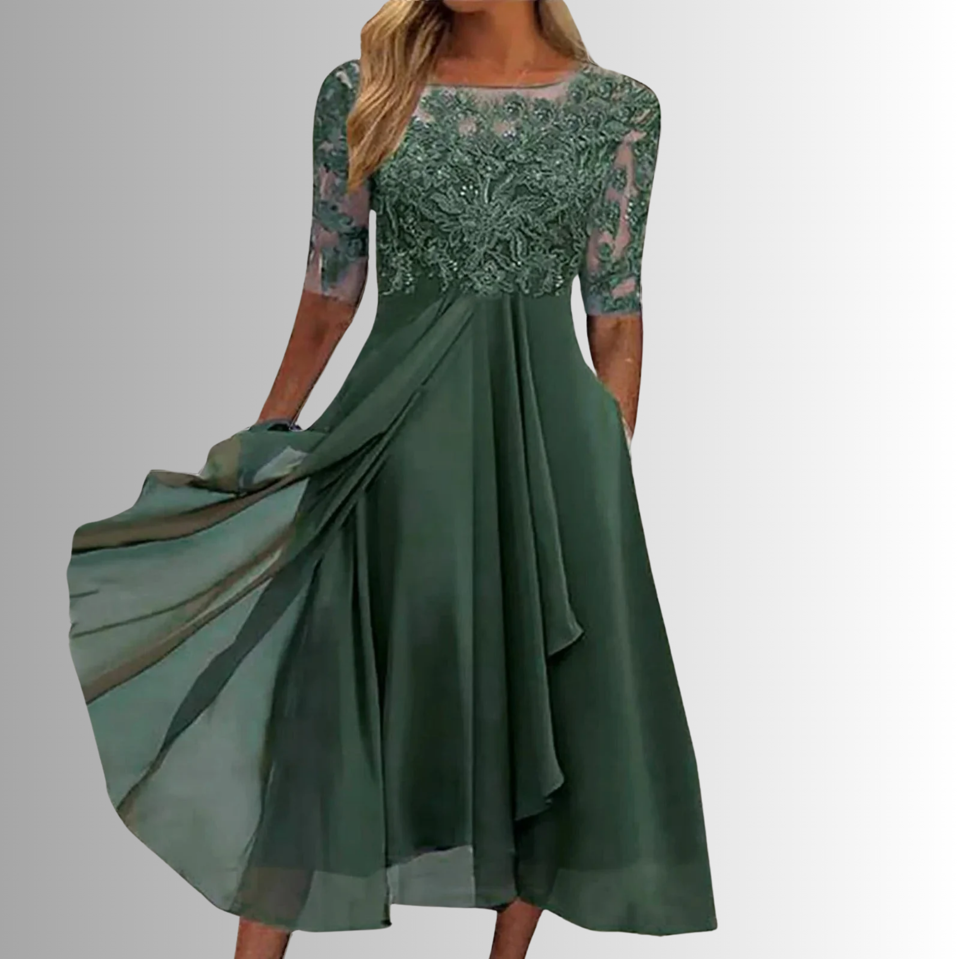 Ravelle Women's Elegant Lace Dress – Timeless Style for Special Occasions 3