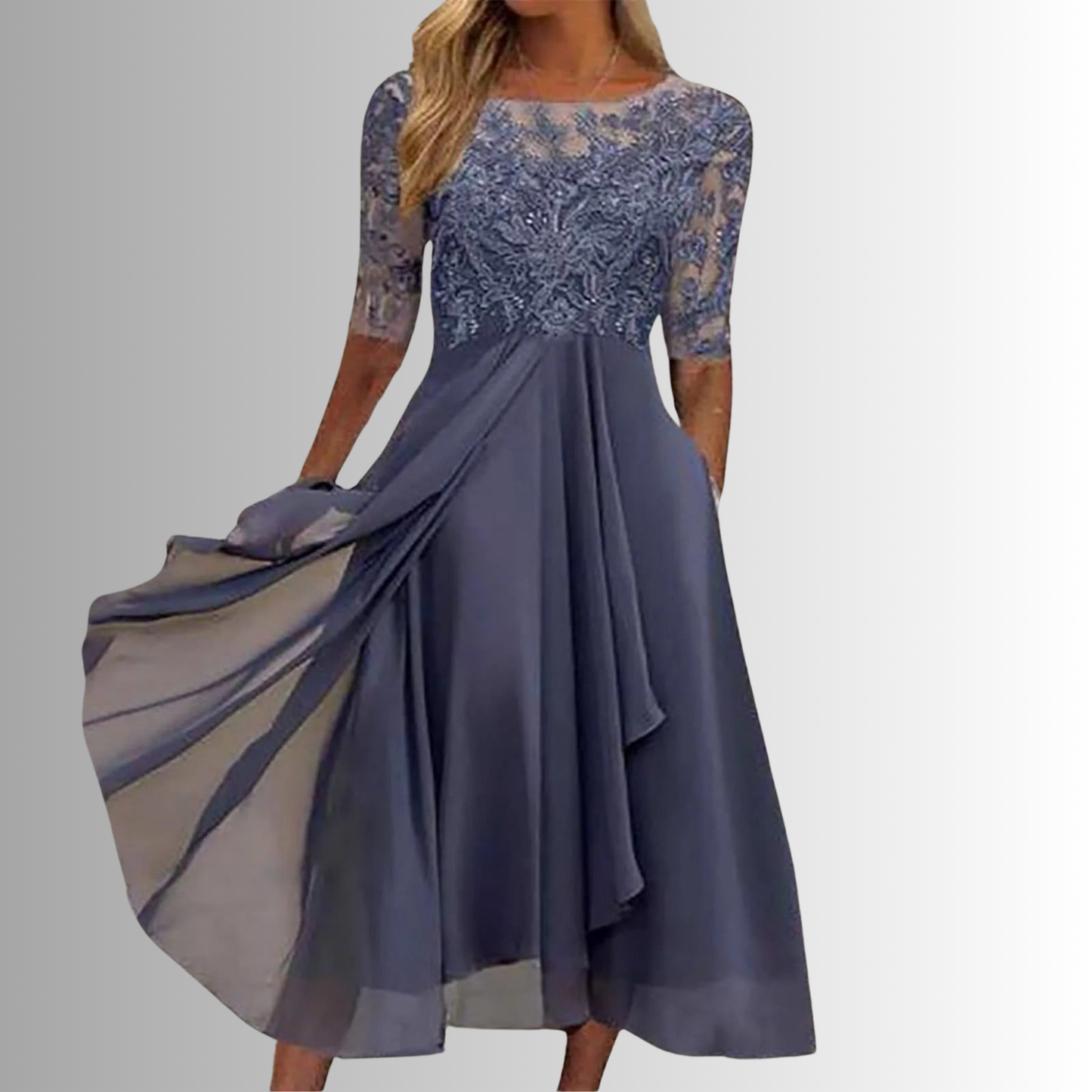 Ravelle Women's Elegant Lace Dress – Timeless Style for Special Occasions 4