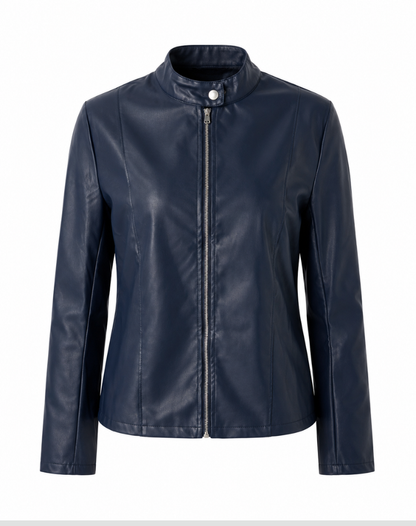 Rilora Women's Leather Jacket – Sleek Zipper Design for Versatile Style 6