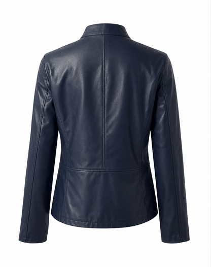 Rilora Women's Leather Jacket – Sleek Zipper Design for Versatile Style 7