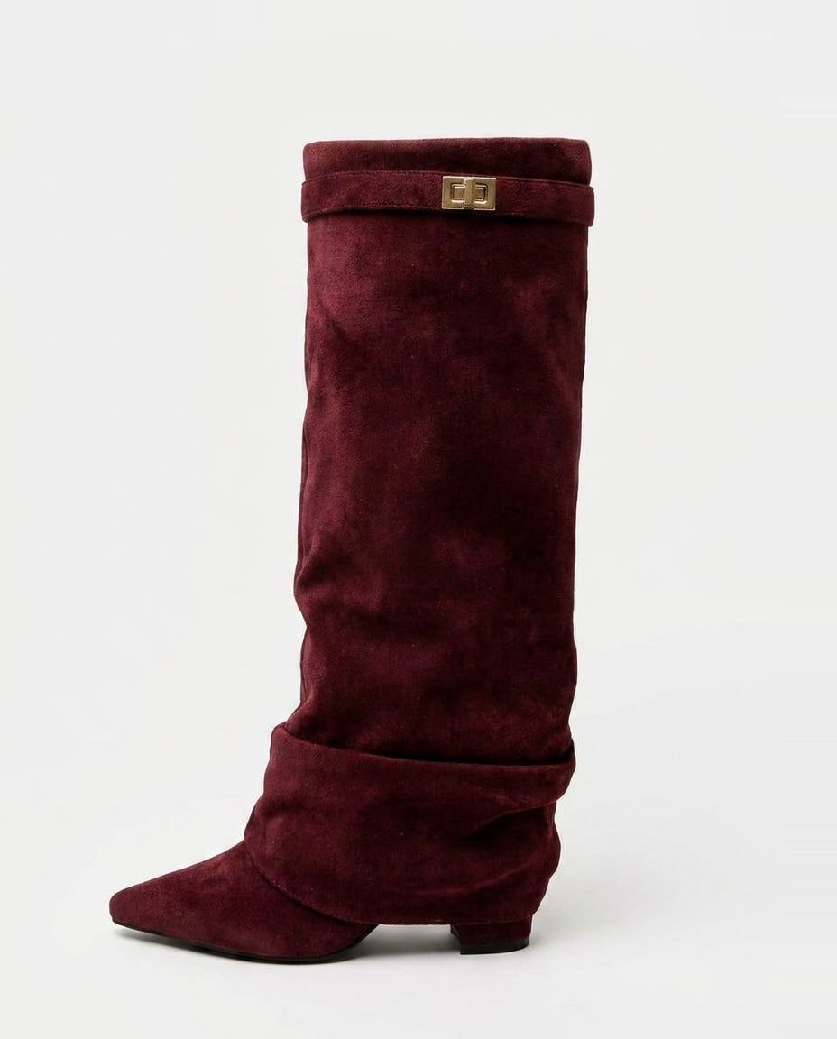 Sarela Women's Knee High Boots – Slouchy Suede Comfort for Casual Wear 0