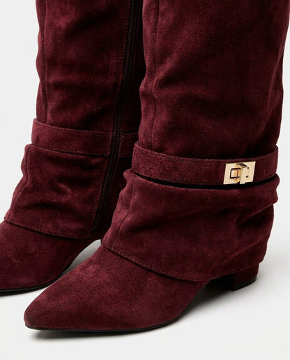 Sarela Women's Knee High Boots – Slouchy Suede Comfort for Casual Wear 2