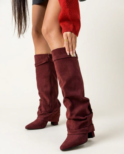 Sarela Women's Knee High Boots – Slouchy Suede Comfort for Casual Wear 3