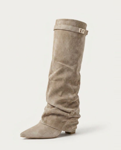 Sarela Women's Knee High Boots – Slouchy Suede Comfort for Casual Wear 5