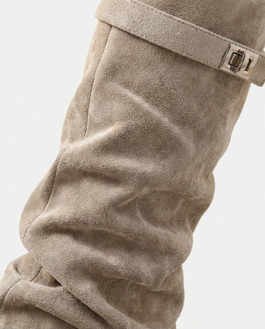 Sarela Women's Knee High Boots – Slouchy Suede Comfort for Casual Wear 6