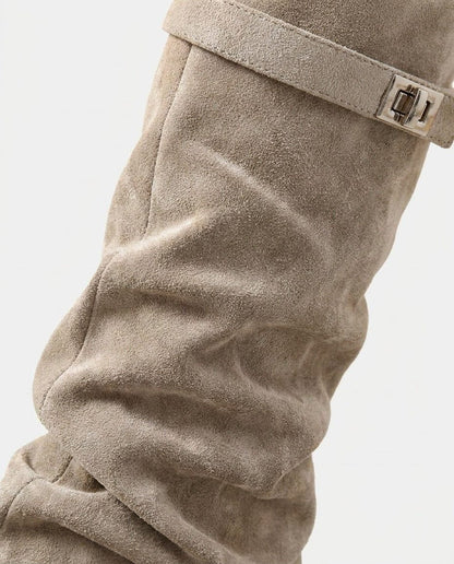 Sarela Women's Knee High Boots – Slouchy Suede Comfort for Casual Wear 6