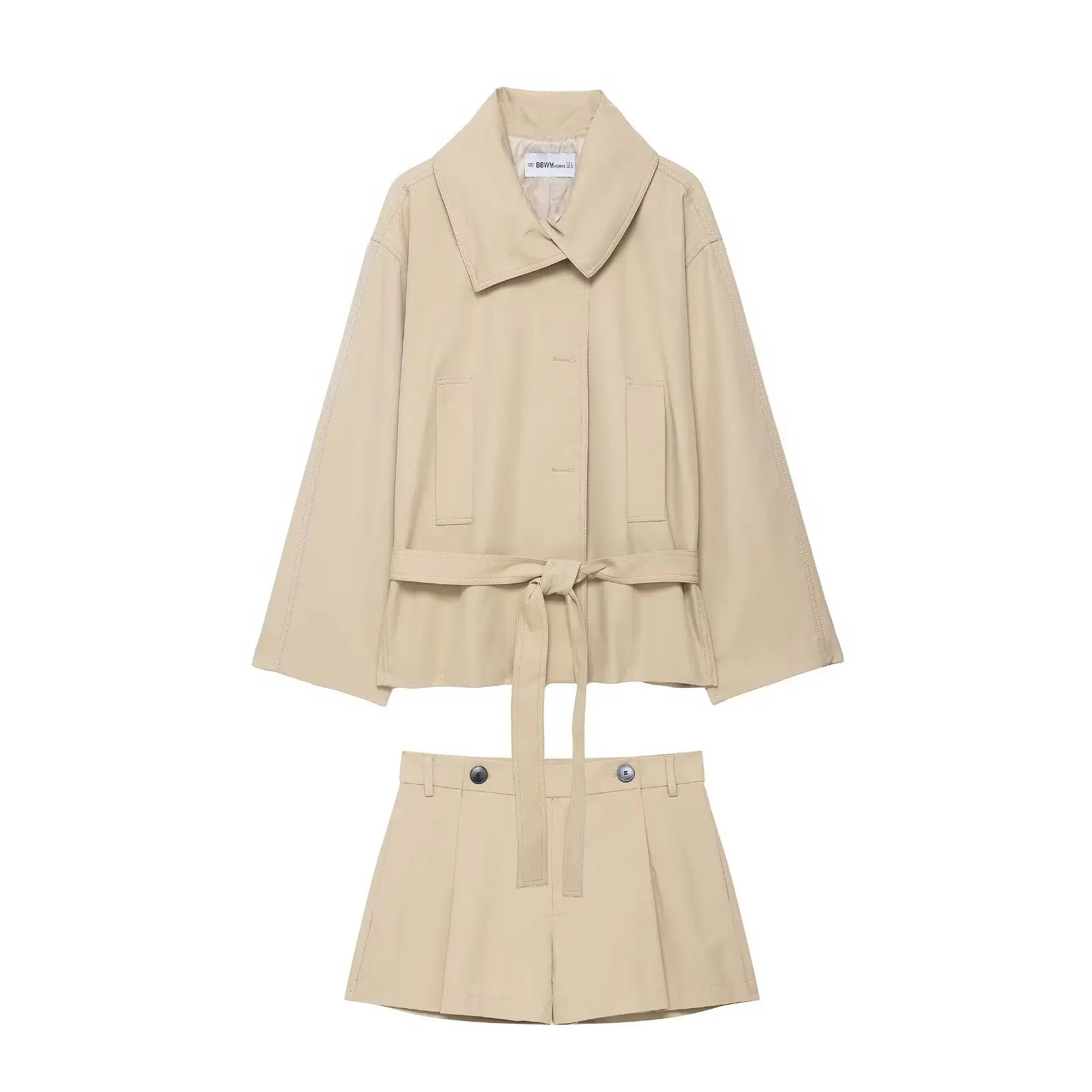 Sera Women's Chic Summer Suit – Stylish Lace-Up Jacket & Shorts 6