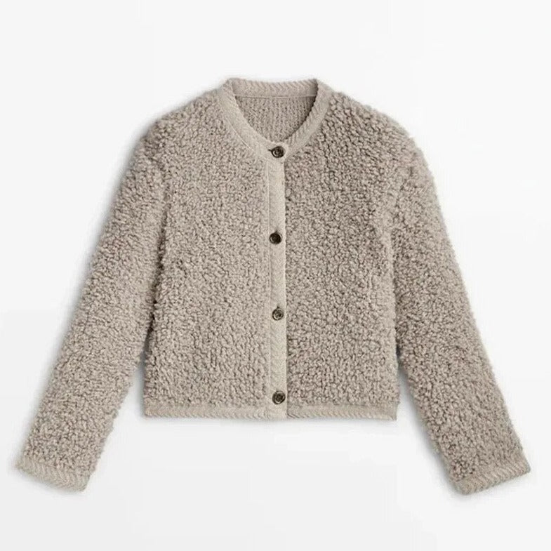 Sofia Gemütlicher Teddy-Cardigan – Weich und Vielseitig für Winterabende 0