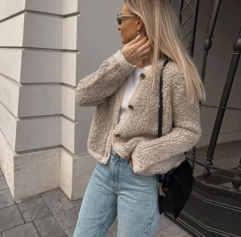 Sofia Gemütlicher Teddy-Cardigan – Weich und Vielseitig für Winterabende 6