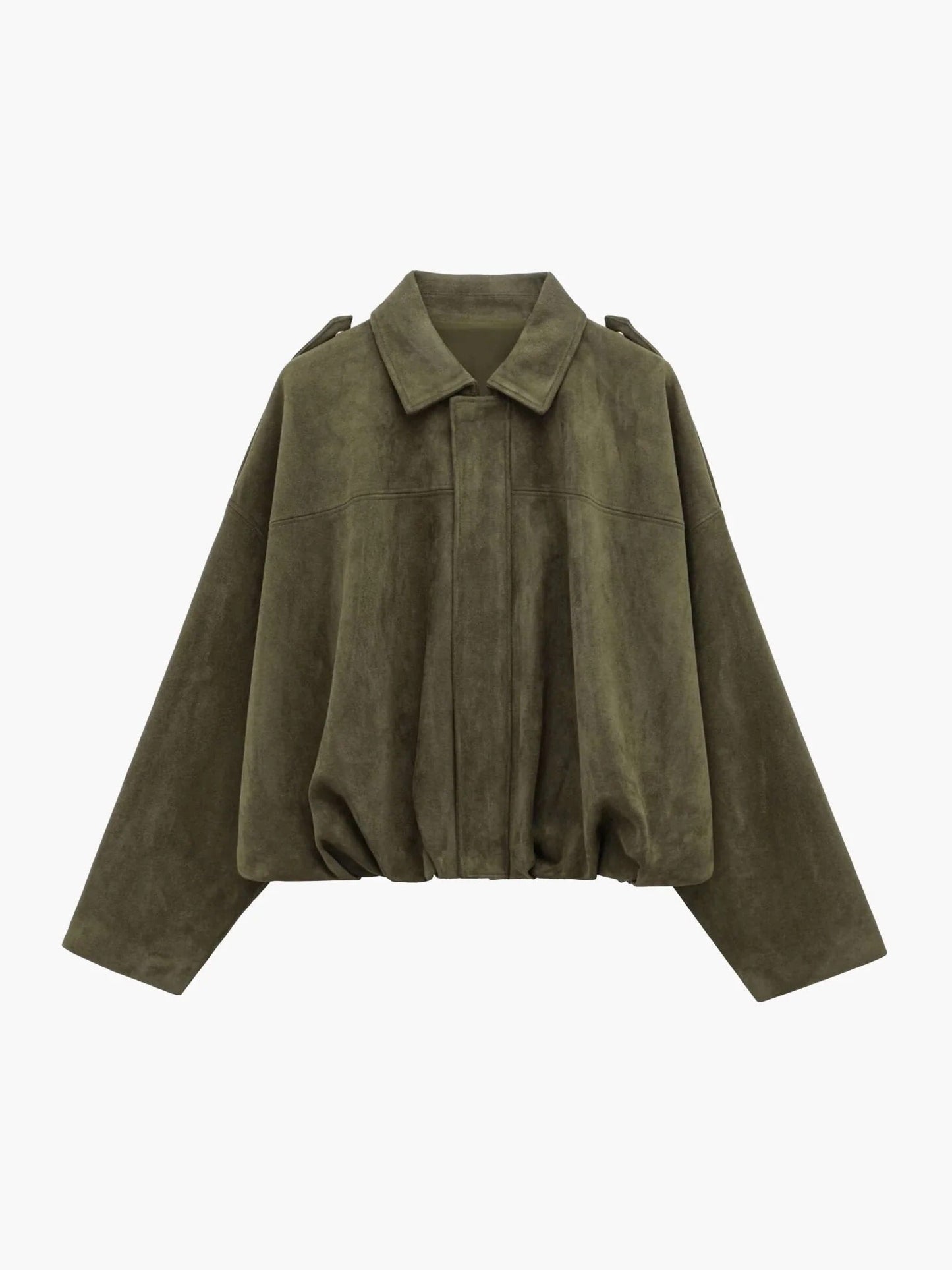Sorelle Women's Faux Suede Bomber Jacket – Structured Collar Versatile Style 0