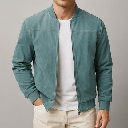 Soren Men's Bomber Jacket – Slim Fit Suede for Casual Style 2