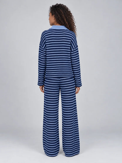 Striped Knit Lounge Set – Chic Comfort for Everyday Living 1