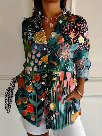 Talia Women's Colorful Blouse – Vibrant Print Comfortable Fit 2