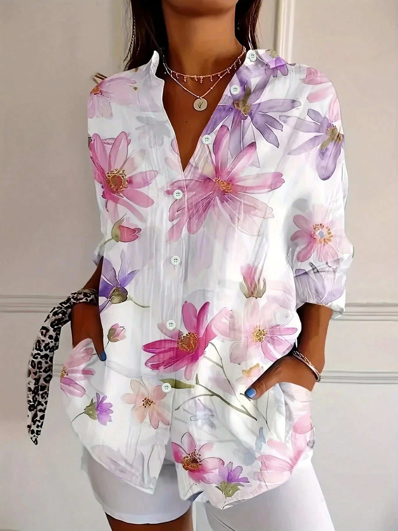 Talia Women's Colorful Blouse – Vibrant Print Comfortable Fit 3