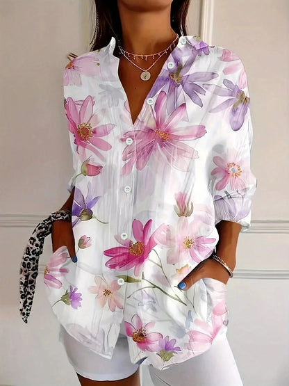 Talia Women's Colorful Blouse – Vibrant Print Comfortable Fit 3