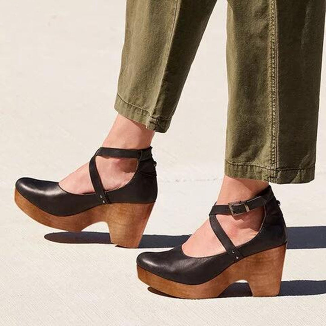 Terina Elegant Wedge Heels – Closed Toe Comfort for All-Day Wear 0