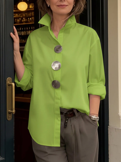 Trellis Women's Chic Blouse – Elegant Stand-Up Collar Design 1