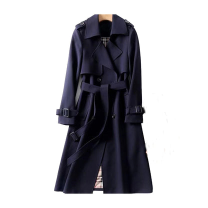 Coat Women - Double Autumn Trench Coat with Button Front
