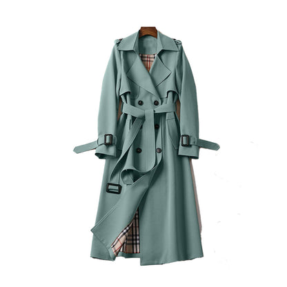 Coat Women - Double Autumn Trench Coat with Button Front