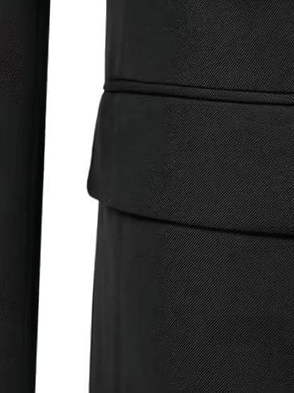 Trenlo Men's Three-Piece Suit Set – Slim Fit Double-Breasted Waistcoat Elegant Formalwear 7