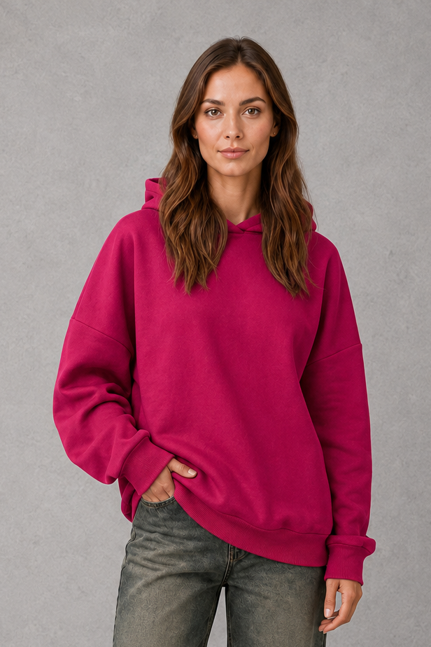 Hoodie Women - Fleece Hoodie with Kangaroo Pocket