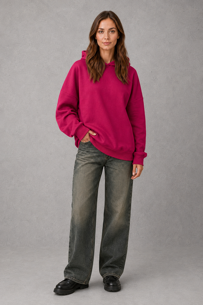 Hoodie Women - Fleece Hoodie with Kangaroo Pocket