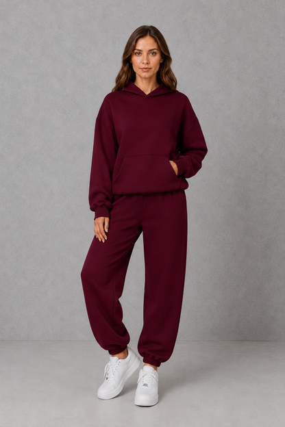 Tracksuit Women - Hooded Sweatshirt and Jogger Set