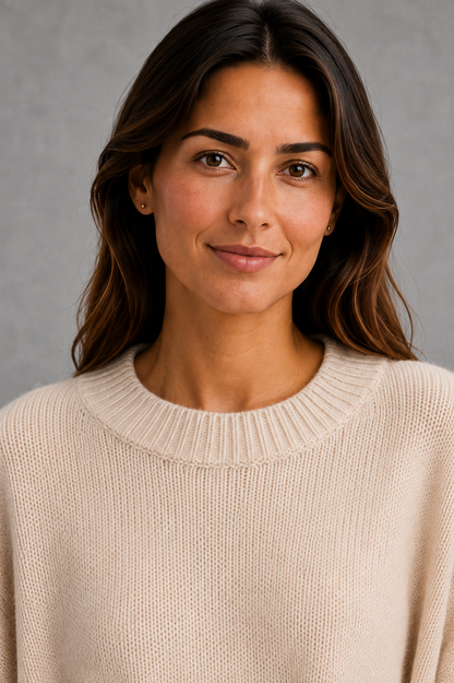 Sweater Women - Ribbed High Neck Jumper with Long Sleeves