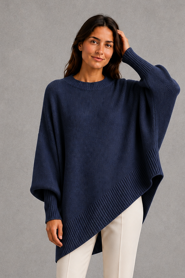 Sweater Women - Ribbed High Neck Jumper with Long Sleeves