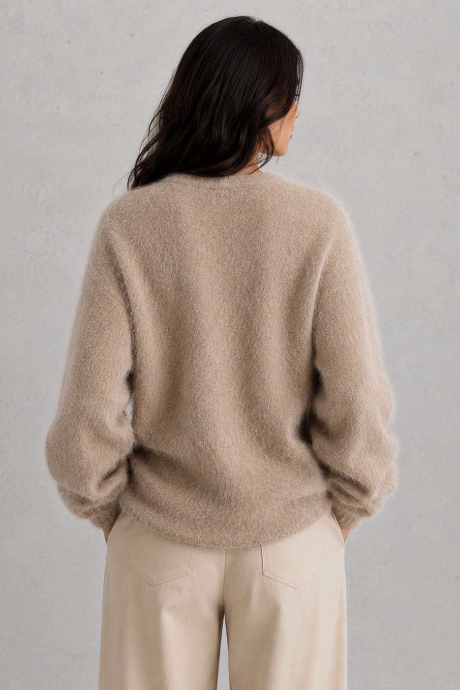 Cardigan Women - Button Front Knit Cardigan with Ribbed Trim
