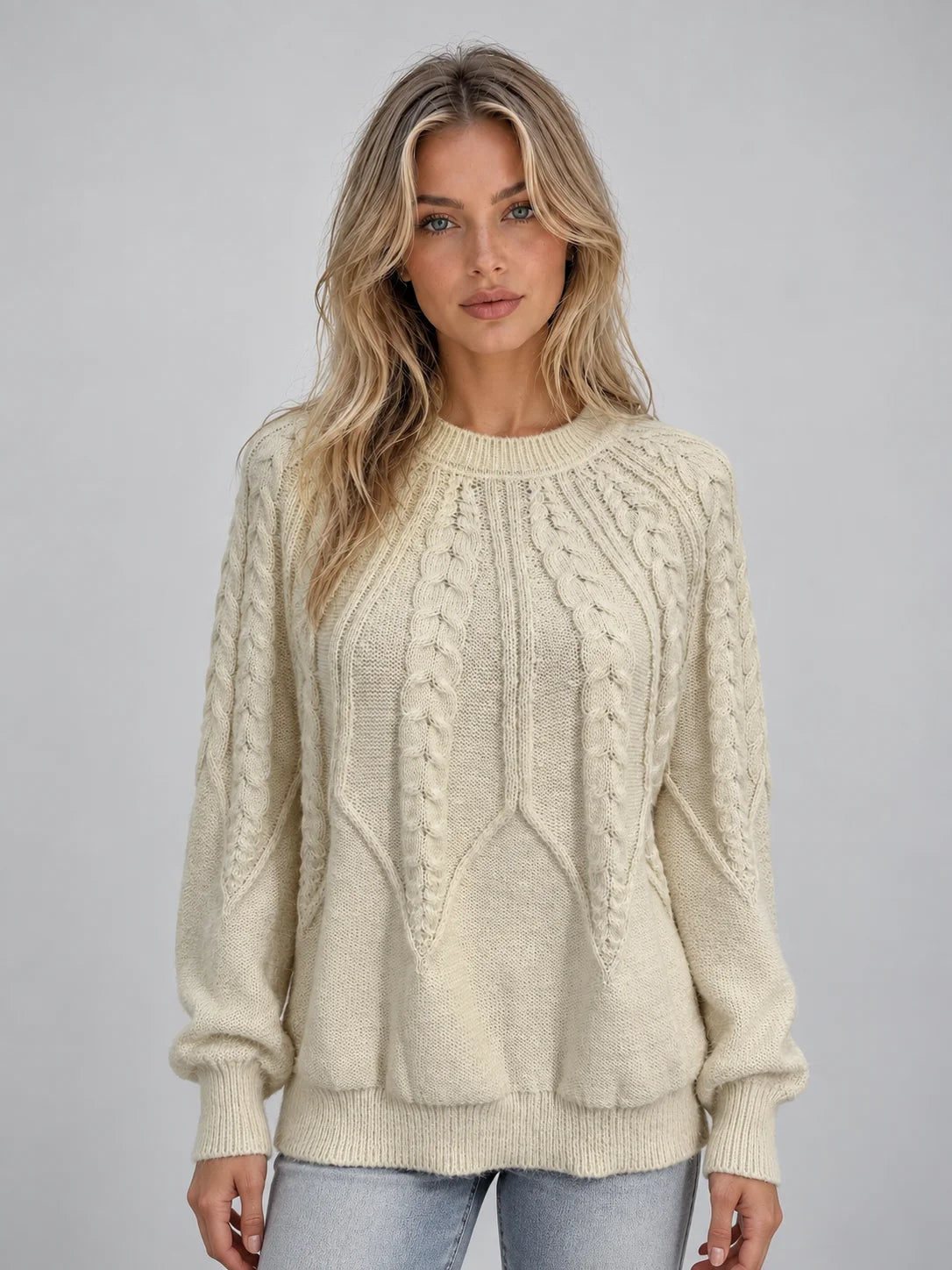 Women's Cable Knit Jumper – Cozy Classic For Everyday Elegance 3