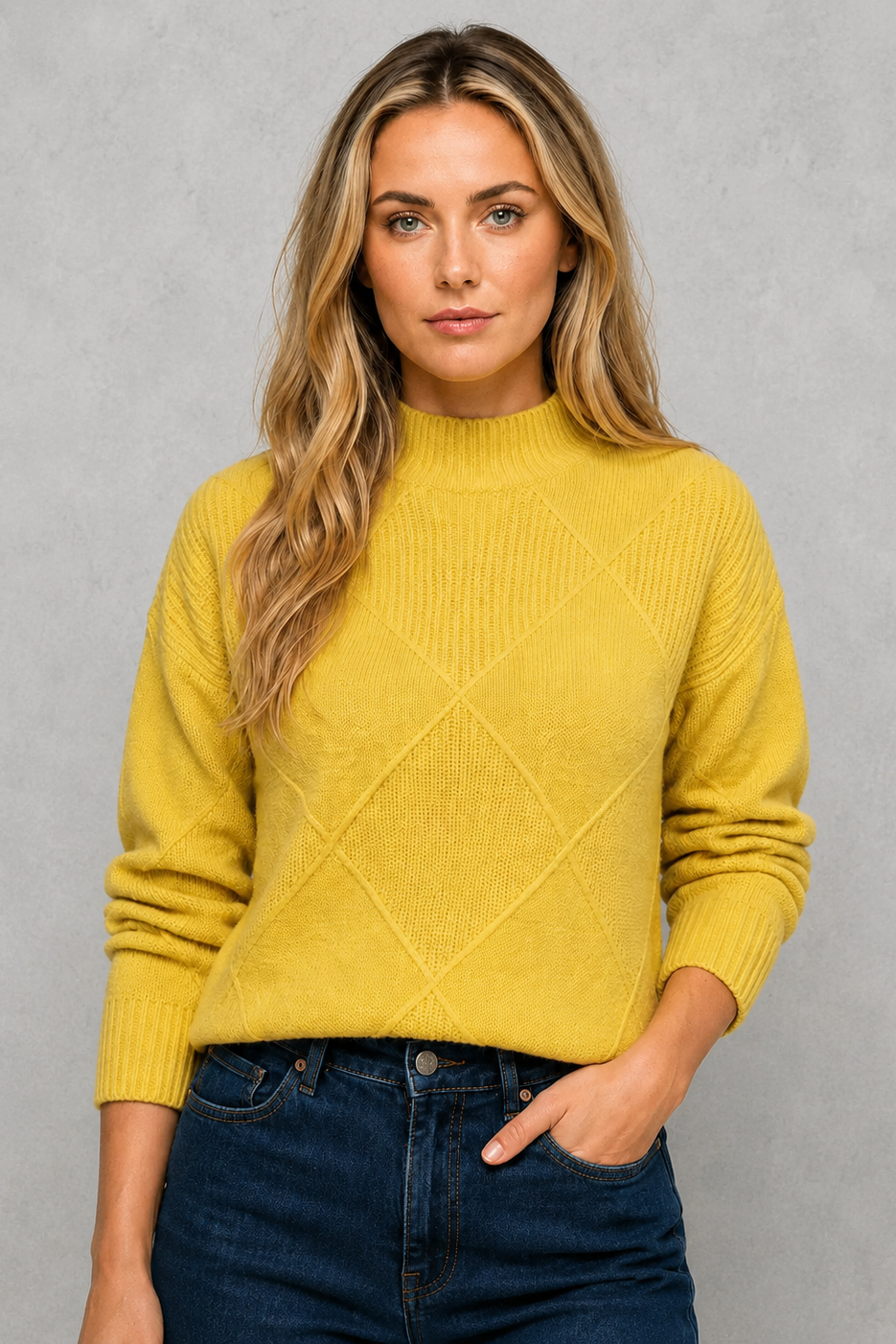 Sweater Women - Brushed Roll Neck Jumper with Soft Finish