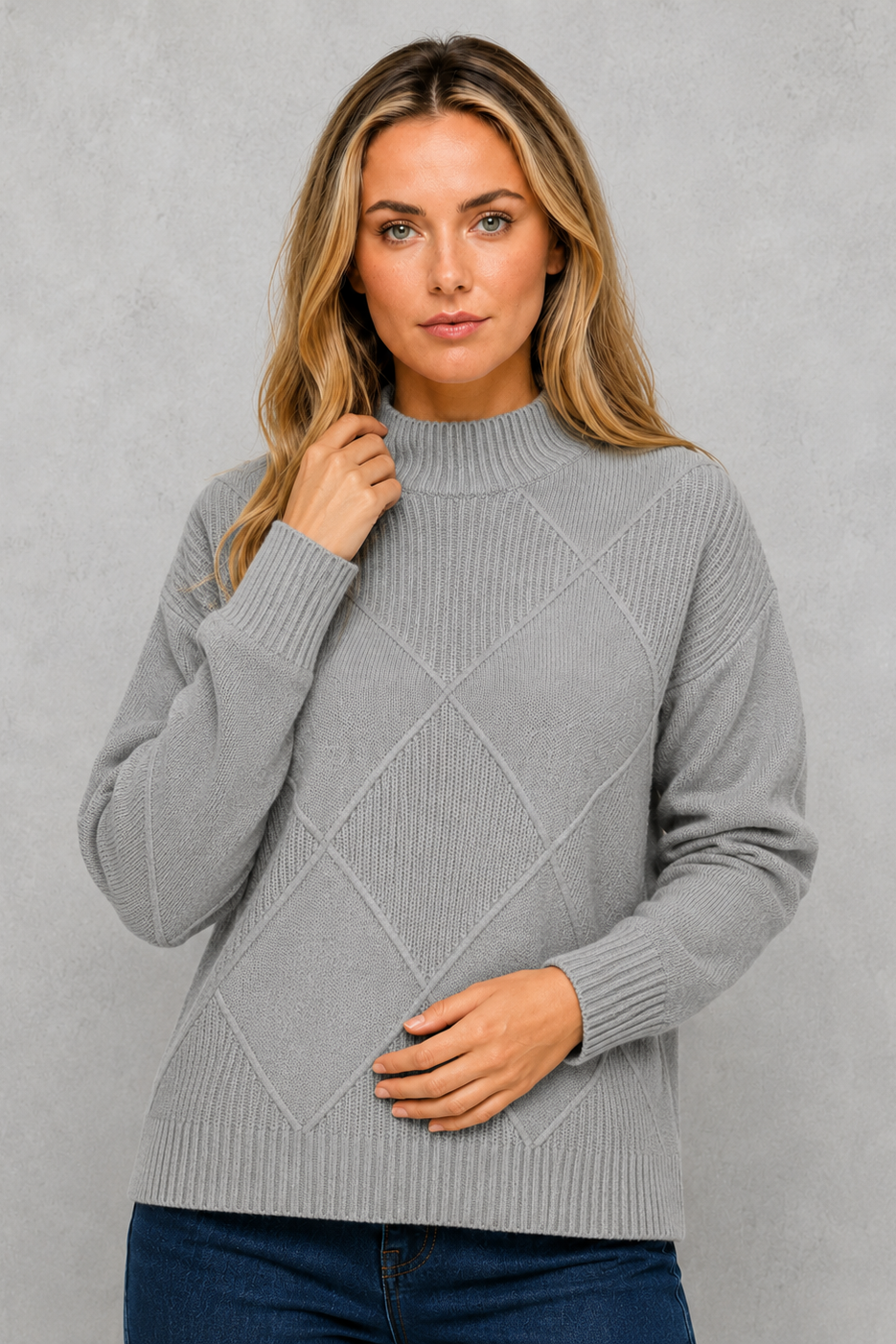 Sweater Women - Brushed Roll Neck Jumper with Soft Finish