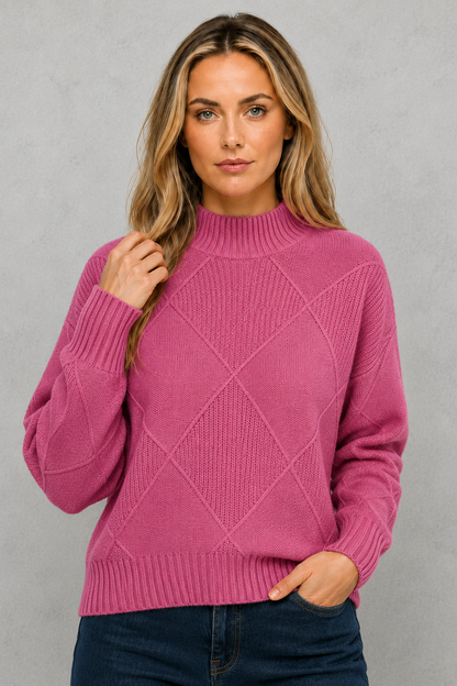 Sweater Women - Brushed Roll Neck Jumper with Soft Finish