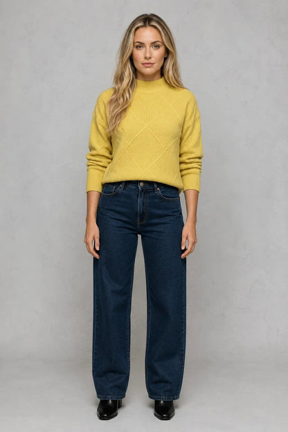 Sweater Women - Brushed Roll Neck Jumper with Soft Finish