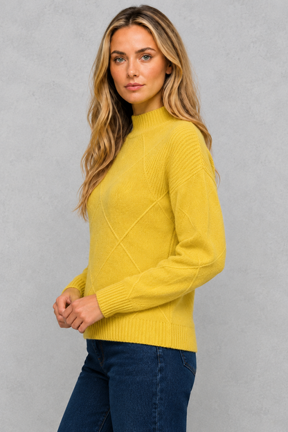 Sweater Women - Brushed Roll Neck Jumper with Soft Finish