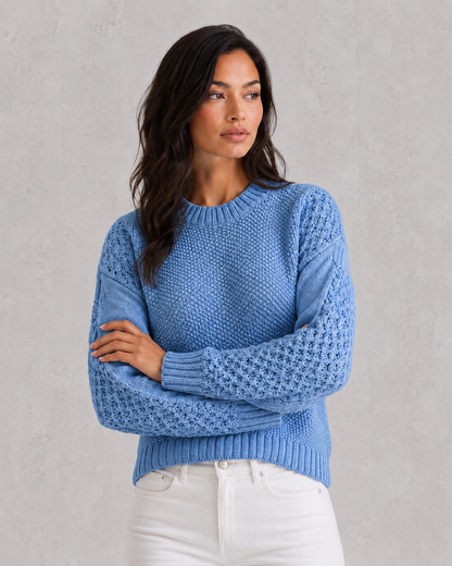 Sweater Women - Chunky Knit Jumper with Crew Neck