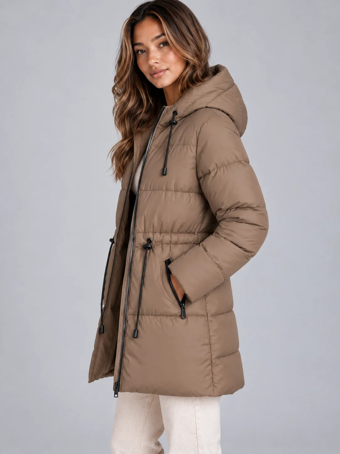 Women’s Quilted Hooded Puffer Jacket – Stylish Warmth for Chilly Days 2