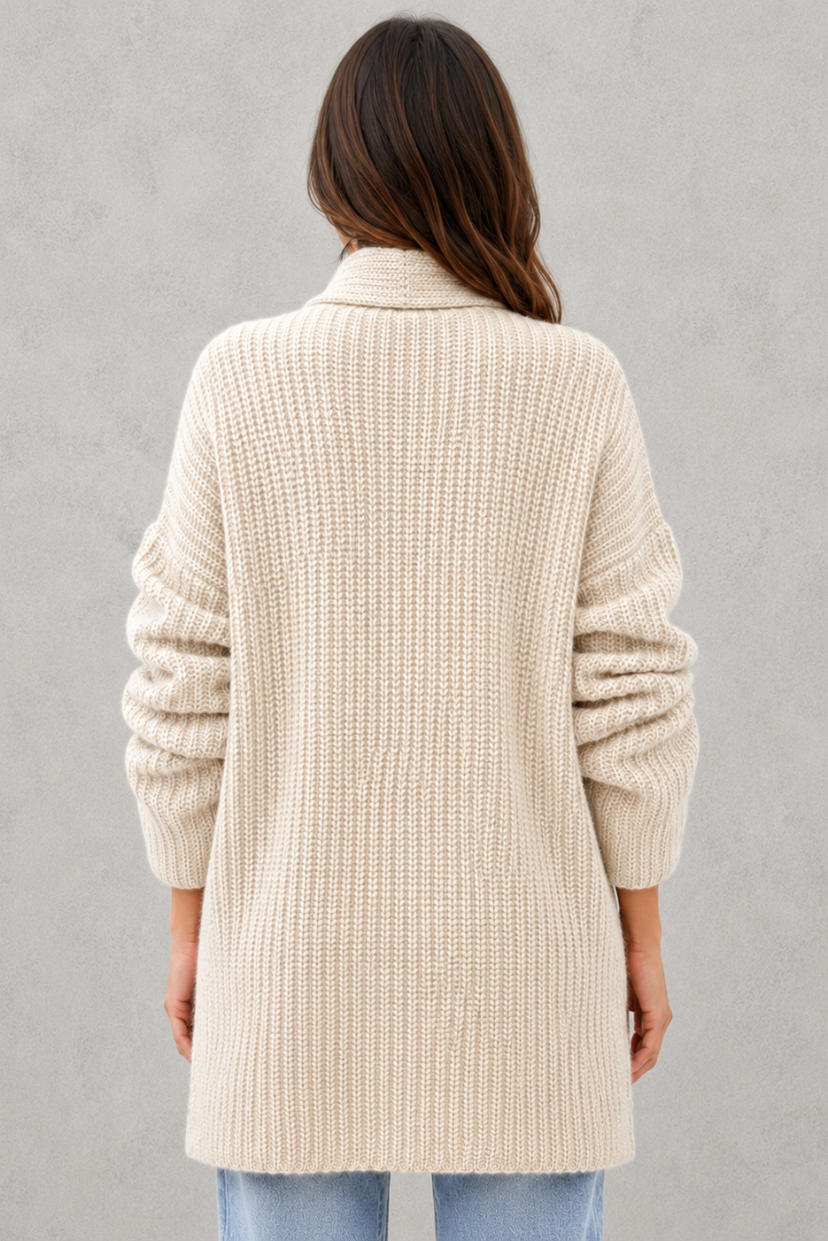 Cardigan Women - Longline Shawl Cardigan with Open Front