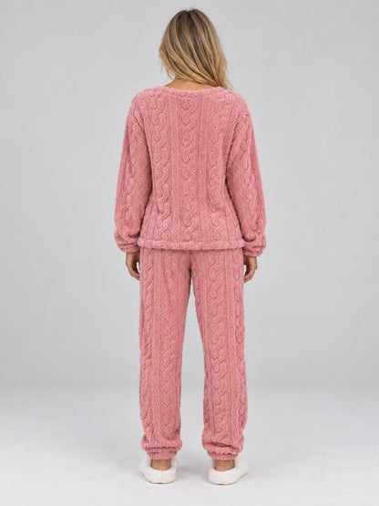 Women's Thermal Fleece Pajama Set – Perfect For Cozy Winter Nights 1